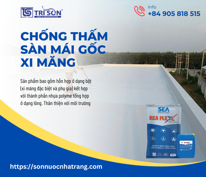 Chống thấm sàn mái gốc xi măng